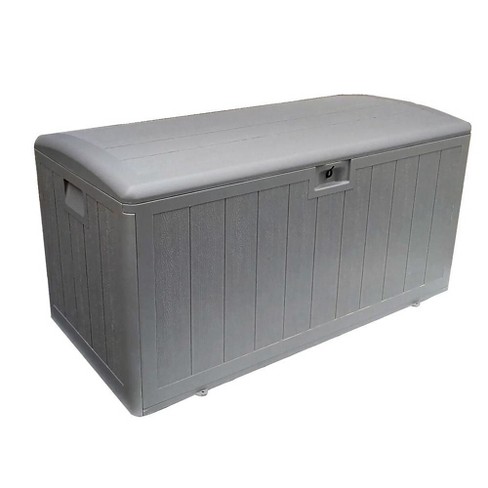 Plastic Development Group 73 Gallon Weather-Resistant Resin Outdoor Storage  Deck Box with Slide and Snap Assembly, Driftwood