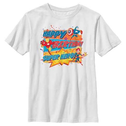 Boy's Marvel Superhero Birthday T-shirt Target