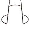 26" Modern Counter Height Barstool with Genuine Leather Upholstery and Metal Frame Black - The Urban Port: Sled Base, No Assembly Required - 3 of 4