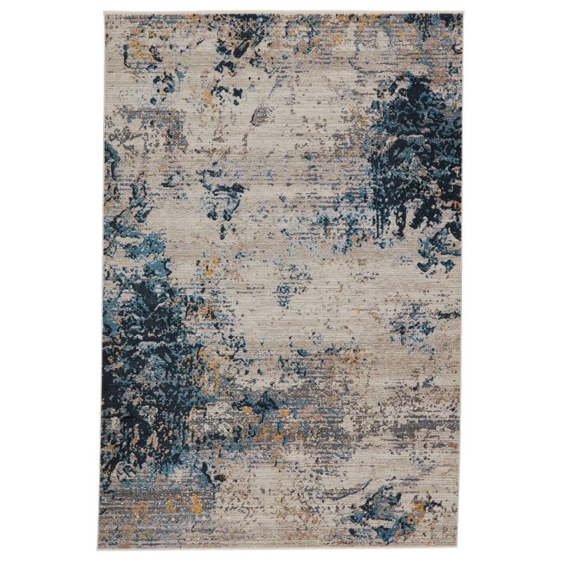 Terrior Abstract Area Rug Blue/Gold - Jaipur Living, 1 of 8