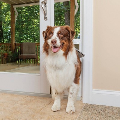 Pet door outlet with sliding cover