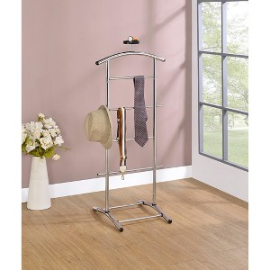 Kings Brand Furniture - Lebedev Metal Suit Valet Stand, Clothes Rack - 1 of 3