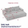 NicBex Couches for Living Room 102" Oversized Sectional Lounge Chaise Flexible Combinations Cloud Plush Loveseat with  2 Removable Footstool, Beige - 2 of 4