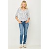 WEST K Women's Alexa Knit Surplice Roll Tab Blouse - 4 of 4