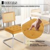 Modern Dining Chairs Set of 2, Dining Room Side Chairs with Metal Legs and Upholstered Seat- Yellow - 4 of 4