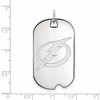 Black Bow Jewelry 14k White Gold Tampa Bay Lightning NHL Large Pendant - 2 of 3
