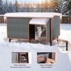 Weatherproof Outdoor Cat House with Heating Pad, Insulated Winter Shelter for Cats & Small Pets, Waterproof Oxford Cloth, Elevated Design - 3 of 4