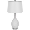 Cal Lighting Pori 150W 3 Way Glass Table lamp with Taper Drum Fabric Shade. Priced and Sold a Pairs. - 2 of 4