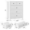 5 Drawer Dresser for Bedroom, Modern Tall Dresser Organizer with Storage Drawers, Wooden Chests of Drawers for Bedroom, Entryway, Hallway - 2 of 4