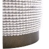 Carolina Chair  Table Handwoven Kratus Hammered Metal Storage Ottoman - 3 of 4