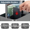 Aoibox Portable Shower Caddy Basket with Handle & Adjustable Dividers for College Dorm, Large Plastic Bathroom Storage Organizer Tote, Gray - 4 of 4