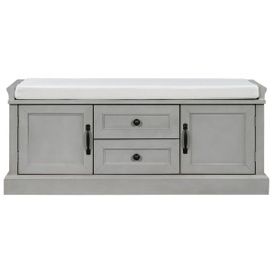 Bella Depot 42.5''W Storage Bench with Drawers and Cabinets - 1 of 4