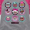 Girls' - LOL Surprise! - All Dolls Together Shirt Tail Raglan Graphic T-shirt - 2 of 4