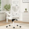 Infurnic Task and Office Chairs, Office Desk Chair with Adjustable Lumbar Support, Comfy Desk Chair for Home and Office, White, 27.2"*25.6"*40" - 2 of 4