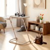 FurnitureR Adjustable Height Folding Desk with PP Tabletop, Portable Space-Saving Work Table with Wheels and Side Storage Trays for Home Office - 3 of 4