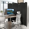 Tangkula 6-Panel Folding Room Divider Privacy Screen w/ Hand-woven Texture & Wood Frame - 4 of 4