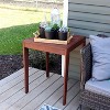 Sunnydaze Outdoor Meranti Wood with Mahogany Teak Oil Finish Square Wooden Patio Table - 23.75" - Brown - 4 of 4