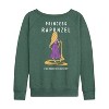 Women's - Disney Princess - Princess Rapunzel Lightweight French Terry Wide Neck Long Sleeve Shirt - 2 of 4