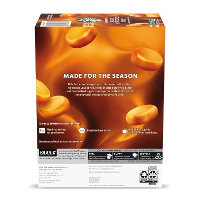 Starbucks Smoked Butterscotch Medium Dark Roast Keurig K-Cup Coffee Pods - 22ct