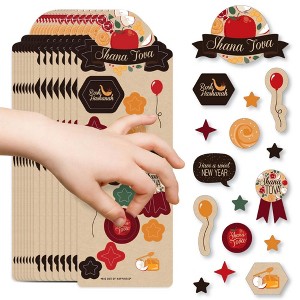 Big Dot of Happiness Rosh Hashanah - New Year Favor Kids Stickers - 16 Sheets - 256 Stickers - 1 of 4