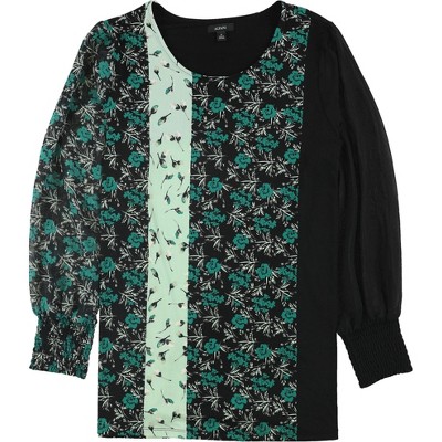 Alfani Womens Mixed Print Floral Pullover Blouse