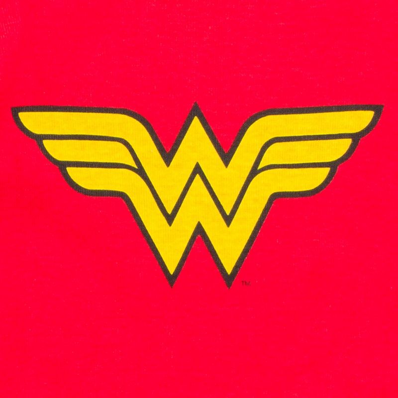 DC Comics Justice League Wonder Woman Girls Pajama Pants and Pullover Shirt Sleep Set Little Kid to Big Kid , 4 of 7