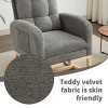 GlasFlength Accent Chairs Modern Rocking Chair Armchair Lazy Chair Sofa Chair Reading Chair for Living Room, Gray, 29.5"*24.8"*40.9" - 4 of 4