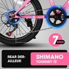 NAYSAYE Bicycles 20 Inch Kids Bike 7 Speed with Front Suspension and Disc Brake for Boys and Girls, Pink, 54"*23"*31.5" - 4 of 4