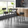 VASAGLE EKHO Collection - Bar Table with Storage, Round High Pub Table, Synthetic Leather with Stitching, Kitchen Home Bar - image 2 of 4