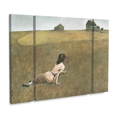 Trademark Fine Art -Andrew Wyeth 'Christinas World' Multi Panel Art Set Large 3 Piece