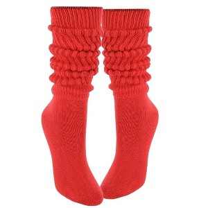 Red Slouch Socks the Sock Panda (Women's Sizes, Adult Medium) - Heavyweight - 1 of 4