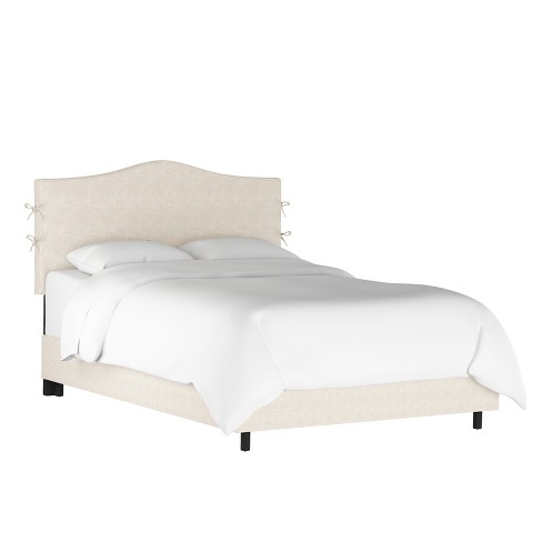 King Slipcover Bed With Ties Zuma White, Target King Bed