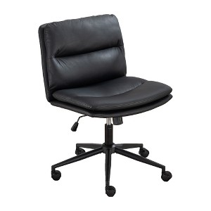 Ridstar Adjustable Swivel Criss-Cross Office Chair For Vanity & Office-Black - 1 of 4
