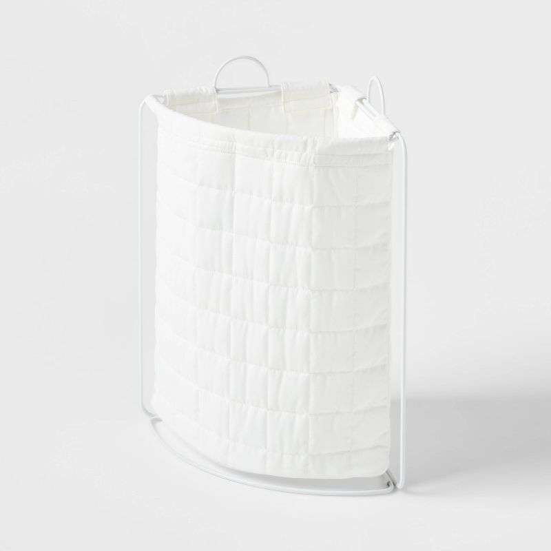 Quilted Collapsible Corner Kids&#39; Hamper White - Pillowfort&#8482;, 1 of 7
