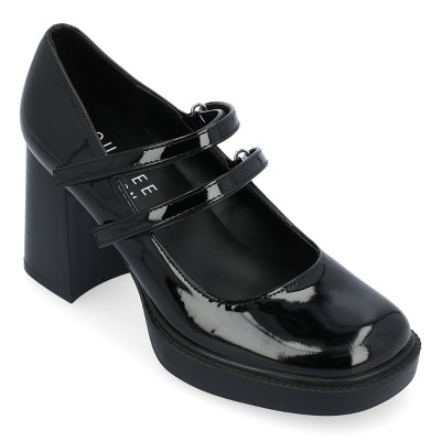 Journee Collection Womens Shasta Mid Heel Square Toe Pumps