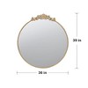 PAGED Bathroom Mirror, Wall Mirror with Metal Frame and Reinforced Hook, Vanity Mirror for Bathroom, Bedroom - 3 of 4