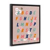 Stupell Industries Alphabet with Florals Black Framed Floater Canvas Wall Art - 3 of 4