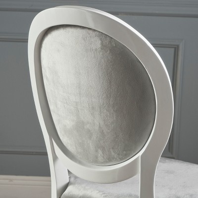 Horizon Gray Velvet Upholstered Arm Chairs with Wood Frame