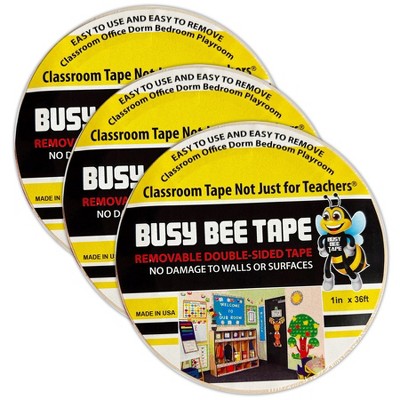 Magic-Mounts® Busy Bee Tape, 1in x 36ft, Pack of 3