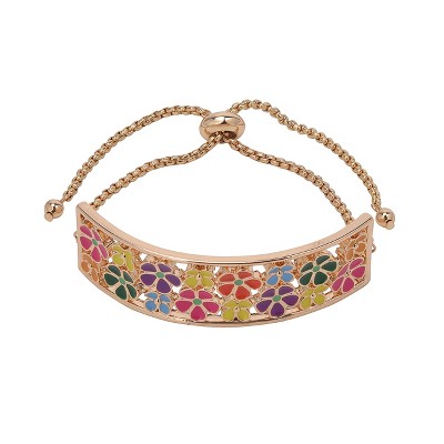 Isaac Mizrahi New York Multi Color Flower Slider Bracelet : Target