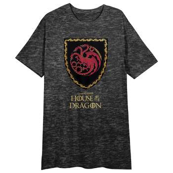 House Of The Dragon Targaryen Shield Men's Black T-shirt-medium