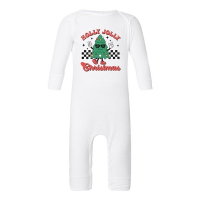 The Juniper Shop Holly Jolly Christmas Tree Baby Romper