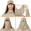 SUN CUBE Fishing Sun Hat with Neck Flap for Men UV Protection Cover Outdoor Bucket Cap with Face Covering for Hiking Running - 2 of 4
