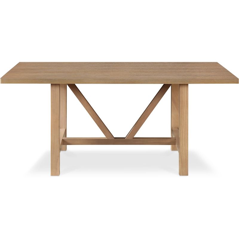 Grant Wood Dining Table Rustic Beige - Finch, 1 of 7
