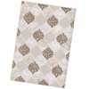 Geometric trellis rug. Modern neutral, farmhouse style. Washable, non-slip, low-pile chenille. For living rooms, bedrooms, dining rooms, offices - 2 of 4