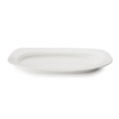 Portmeirion Sophie Conran White Sandwich Tray, 13.5 x 9 Inch, Rectangular Porcelain Serving Platter for Snacks & Entertaining, Dishwasher & Oven Safe