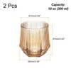 Unique Bargains Stemless Whiskey Glasses with Vertical Stripe 2 Pcs - 2 of 4