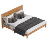 Galano Weiss Wood Frame Platform Bed With Headboard in Amber Walnut, Oslo Oak, Walnut - 4 of 4