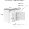 HomeStock  Clifton Kitchen Island with Storage Drawers and Shelves, Microwave Stand, Coffee Bar, Distressed White/Black - 4 of 4