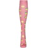 Memoi Women's Lemons Bamboo Blend 8-15MMHG Graduated Compression Socks Pink 9-11 - 2 of 4